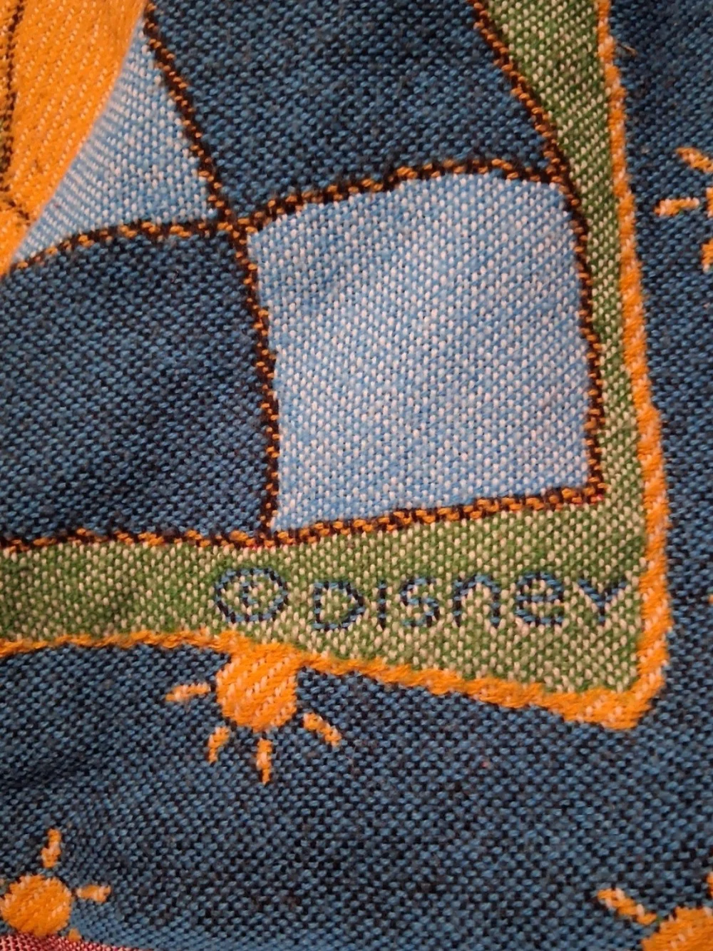 VTG Beacon Disney Fringe Throw Blanket Tapestry Winnie The Pooh And Tigger USA